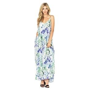 Love Stitch Light Cocoon Floral Maxi Dress - S